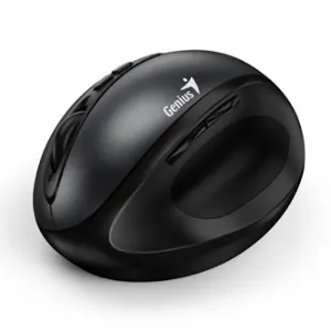 Genius Myš Ergo 8300S, 1600DPI, 2.4 [GHz], optická, 7tl., bezdrátová, černá, 2 ks AAA, vertikální