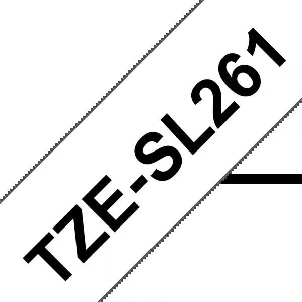 Brother TZ-SL261 / TZe-SL261, 36mm x 8m, čierna tlač / biely podklad, kompatibilná páska