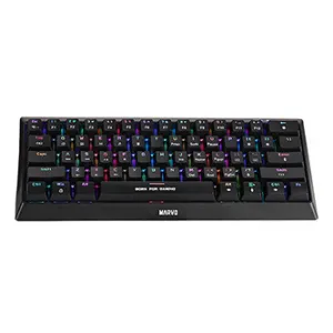 Marvo KG962G EN-R, klávesnice US, herní, mechanická typ drátová (USB), černá, RGB, červené spínače