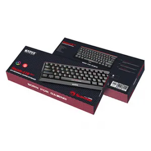 Marvo KG962G EN-R, klávesnice US, herní, mechanická typ drátová (USB), černá, RGB, červené spínače