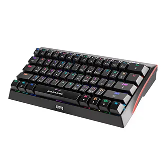 Marvo KG962G EN-R, klávesnice US, herní, mechanická typ drátová (USB), černá, RGB, červené spínače