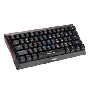 Marvo KG962G EN-R, klávesnice US, herní, mechanická typ drátová (USB), černá, RGB, červené spínače