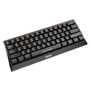 Marvo KG962G EN-R, klávesnice US, herní, mechanická typ drátová (USB), černá, RGB, červené spínače