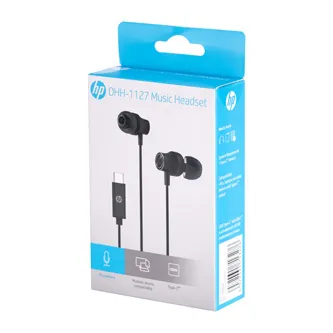 HP DHH-1127 194R6AA, sluchátka s mikrofonem, černá, USB-C
