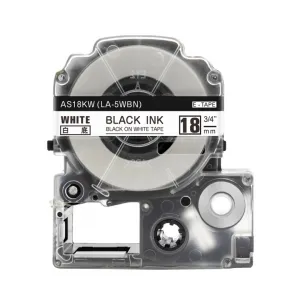 Epson LabelWorks LK-5WBN C53S655006 18mm x 9m, čierna tlač / biely podklad, originálna páska
