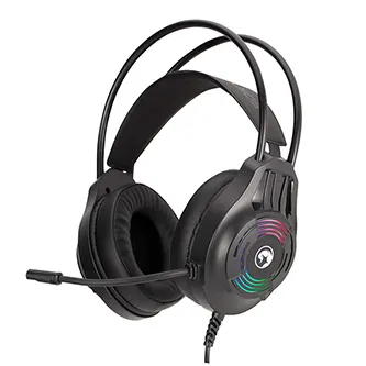 Marvo H8326, sluchátka s mikrofonem, ovládání hlasitosti, černá