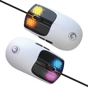 Myš drátová USB, Marvo M727, bílá, optika, 12000DPI