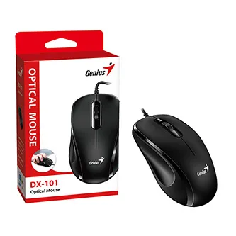 Myš drátová, Genius DX-101, černá, optická, 1200DPI