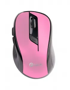Myš C-TECH WLM-02P, růžová, bezdrátová, 1600DPI, 6 tlačítek, USB nano receiver