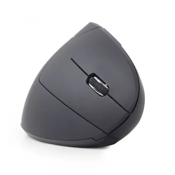 GEMBIRD ergonomická vertikálna myš, 1600dpi, 6 tlačidlová, bezdrôtová, USB, čierna