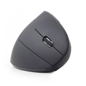 GEMBIRD ergonomická vertikálna myš, 1600dpi, 6 tlačidlová, bezdrôtová, USB, čierna