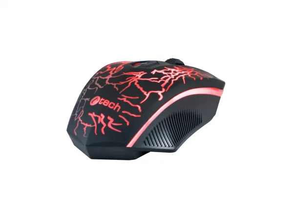 Herní myš C-TECH Tychon (GM-03P), casual gaming, herní, 7 barev podsvícení, 3200DPI, USB