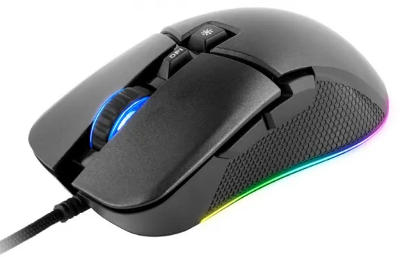 C-TECH herná myš Dawn, pre príležitostné hranie, 6400 DPI, RGB podsvietenie, USB