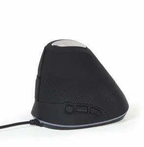 Myš GEMBIRD MUS-ERGO-03, ergonomická, černá, USB