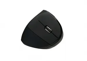 Myš C-TECH VEM-09, vertikální, bezdrátová, 6 tlačítek, černá, USB nano receiver