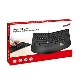 Genius Ergo KB-700/Drátová USB/CZ-SK layout/Černá