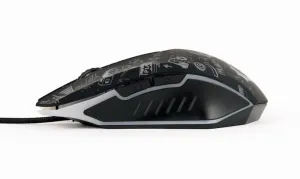 Myš GEMBIRD MUS-6B-GRAFIX-01, černá s grafickým potiskem, USB