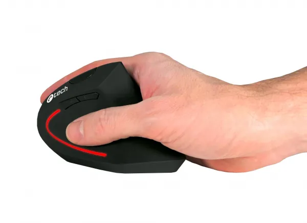 Myš C-TECH VEM-09C, vertikální, 6 tlačítek, 1,5m, USB