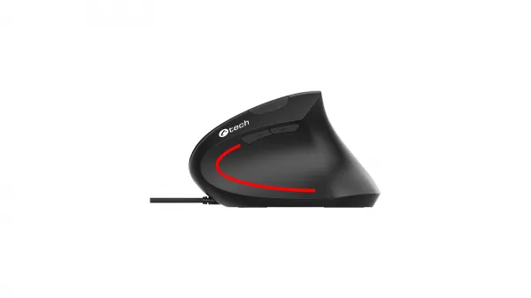Myš C-TECH VEM-09C, vertikální, 6 tlačítek, 1,5m, USB