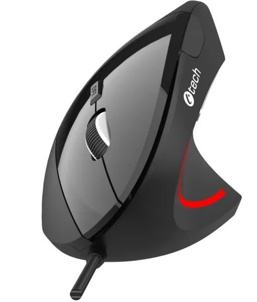 Myš C-TECH VEM-09C, vertikální, 6 tlačítek, 1,5m, USB