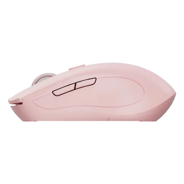 Myš C-TECH WLM-12 Dual mode, bezdrátová, BT5.0 + 2,4GHz, 1600DPI, 6 tlačítek, USB nano receiver, růžová