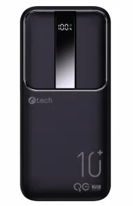 Powerbanka C-tech 10000mAh, Li-Pol, 22,5W, USB-C/USB-A/micro USB