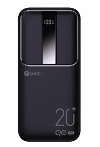 Powerbanka C-tech 20000mAh, Li-Pol, 22,5W, USB-C/USB-A/micro USB