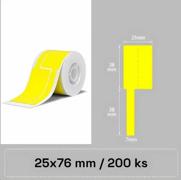 Niimbot štítky na káble T 1EA01174201, 25x76mm 200ks Žluté pre B21, B21S, B3, B1S