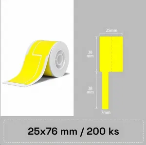 Niimbot štítky na káble T 1EA01174201, 25x76mm 200ks Žluté pre B21, B21S, B3, B1S