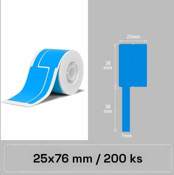 Niimbot štítky na kabely T 1EA01174301 25x76mm 200ks Modré pro B21, B21S, B3, B1S