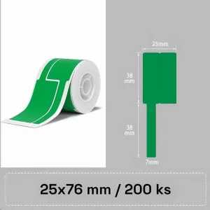 Niimbot štítky na káble T 1EA01174401, 25x76mm 200ks Zelené pre B21, B21S, B3, B1S