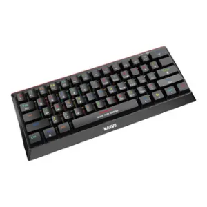 Marvo Hecate 61B KG962G EN-B, klávesnice US, herní, mechanická typ drátová (USB), černá, RGB, modré spínače
