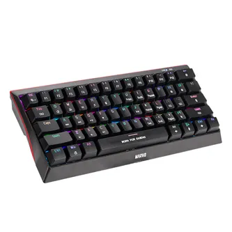 Marvo Hecate 61B KG962G EN-B, klávesnice US, herní, mechanická typ drátová (USB), černá, RGB, modré spínače