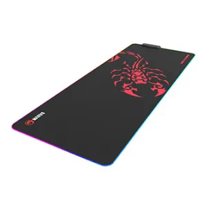RGB Podložka pod myš MG011, SCORP XL, černá, 800 x 300 mm, 4 mm, Marvo, USB Hub
