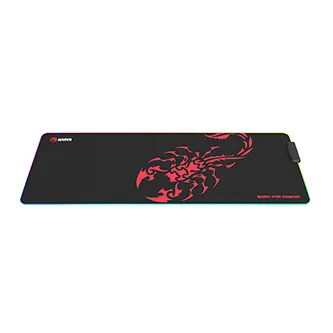 RGB Podložka pod myš MG011, SCORP XL, černá, 800 x 300 mm, 4 mm, Marvo, USB Hub