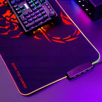 RGB Podložka pod myš MG011, SCORP XL, černá, 800 x 300 mm, 4 mm, Marvo, USB Hub