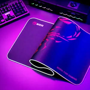 RGB Podložka pod myš MG011, SCORP XL, černá, 800 x 300 mm, 4 mm, Marvo, USB Hub