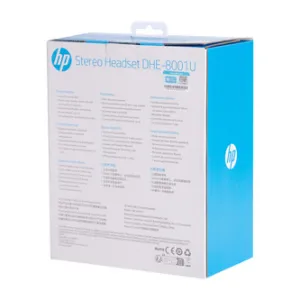 HP DHE-8001U 9NG12AA, sluchátka s mikrofonem, ovládání hlasitosti, černá, 2.0, podsvícená, USB