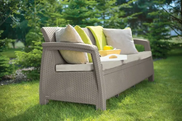 KETER Záhradná pohovka GREEK LOVE SEAT MAX | cappuccino
