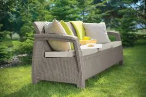 KETER Záhradná pohovka GREEK LOVE SEAT MAX | cappuccino