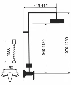 NOVASERVIS - prchová súprava + sprchová termostatická batéria 2661 ECO SADA2661