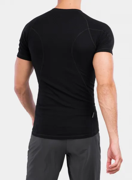 Pánske funkčné tričko Sensor Merino DF Tee S/S  - black