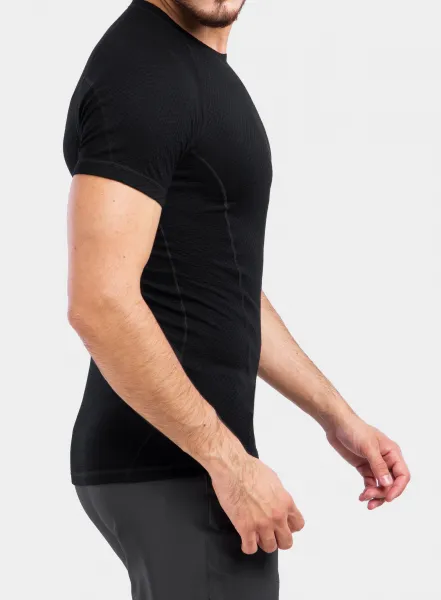 Pánske funkčné tričko Sensor Merino DF Tee S/S  - black