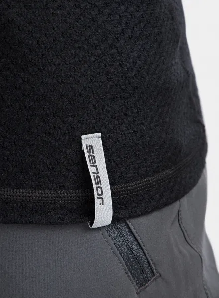 Pánske funkčné tričko Sensor Merino DF Tee S/S  - black