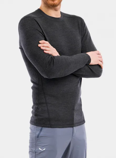 Pánska mikina SmartWool Merino 250 Baselayer Crew Boxed - charcoal heather