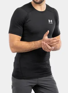 Pánske tričko Under Armour HG Armour Comp S/S - black/white