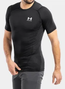 Pánske tričko Under Armour HG Armour Comp S/S - black/white