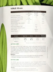 Dynamické lano Beal Virus 10 mm 60 m - solid green