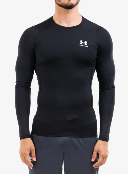 Mikina Under Armour HG Armour Comp LS - black/white