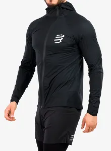 Pánska bežecká bunda Compressport Hurricane Waterproof 10/10 Jacket - black